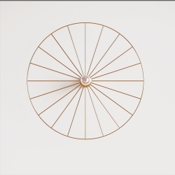 Бра Wheel 60 cm золотой + цоколь 15 cm золотой