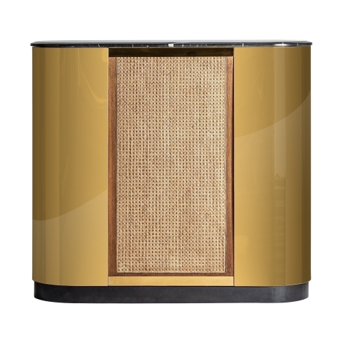 Барная стойка Bilcza, цвет чёрный/золотой