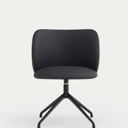 Поворотный стул Mogi с черными ножками черный