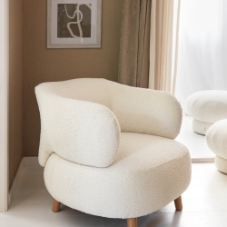 Картина Llucia в коричнево-белом цвете 40 x 40 см