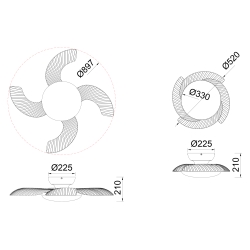 Люстра потолочная-вентилятор ALOHA 8233 белая