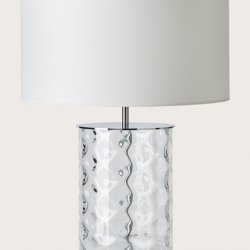 Настольная лампа Shadow хромированный металл, белый абажур 801011/36