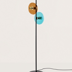 Торшер Ohlala 2L черный со стеклянными дисками 1223 Ø 25 см