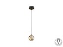 Подвесной светильник Dark 1L 12D черно-латунный