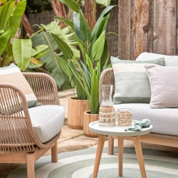 Приставной стол livy каучуковый цемент серый