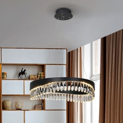 Люстра Selene Ø60 черный / прозрачный