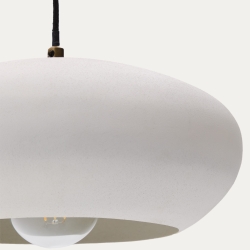 Подвесной светильник Inda из металла в белом цвете, Ø 30 см