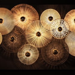 Настенный светильник 28869 цвет натуральный/золотой