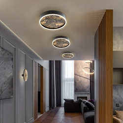 Потолочный светильник Stone CCT- черный LED 40D