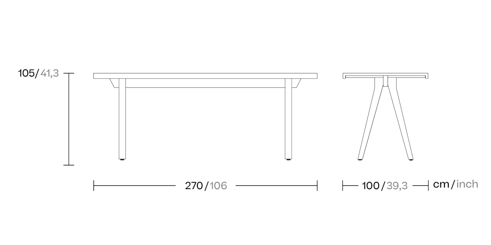 Обеденный стол Vieques High тик KS4103400