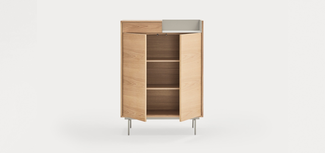 Шкаф с полками Valley 2D1Dr дуб