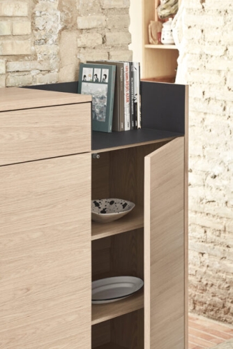 Шкаф с полками Valley 2D1Dr дуб